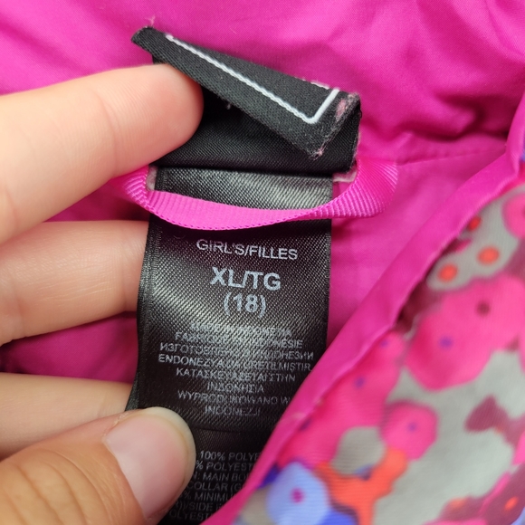 The north face TNF floral girls 550 down filled jacket - Picture 3 of 7